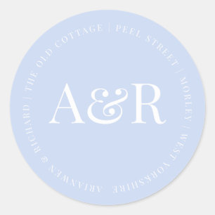 Sticker Rond Dusty Purple Floral Garden Invitation de mariage,