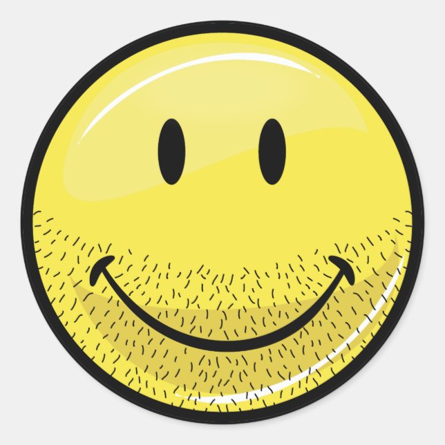 Sticker Rond Dusty Ruff tête roulée (Devant)