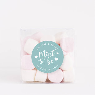 Sticker Rond Dusty Teal   Mint to Be Personalized Wedding Favor