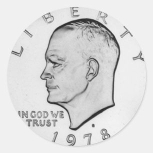Sticker Rond Dwight David "Ike" Eisenhower