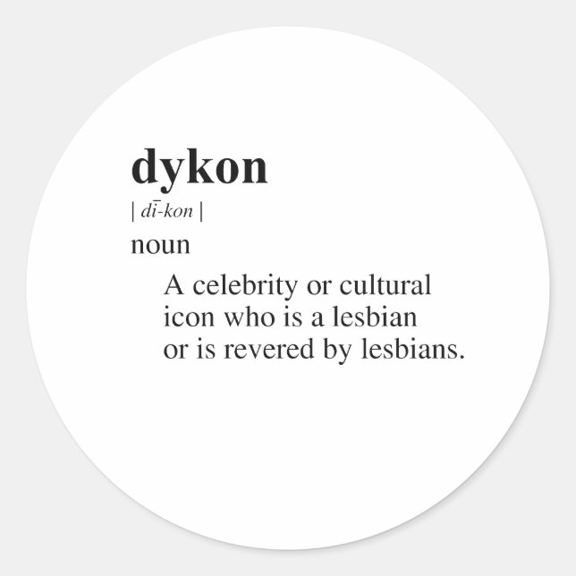 STICKER ROND DYKON (Devant)