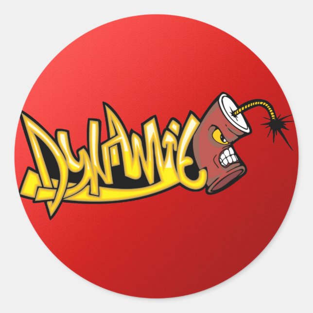 Sticker Rond Dynamite (Devant)