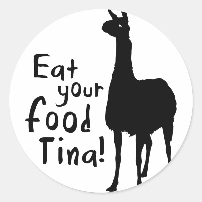 Sticker Rond dynamite lama (Devant)