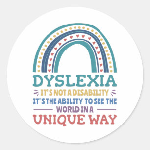Sticker Rond Dyslexia