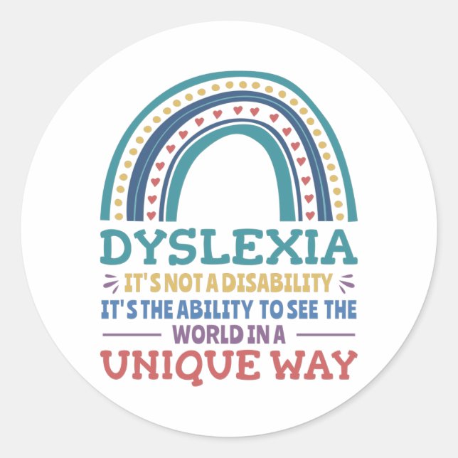 Sticker Rond Dyslexia (Devant)