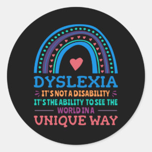 Sticker Rond Dyslexia