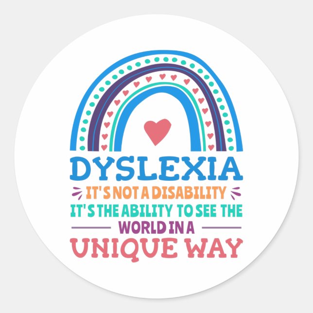 Sticker Rond Dyslexia (Devant)