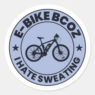 Sticker Rond E-Bike Electric-Bike E-Cyclist Bicycling 