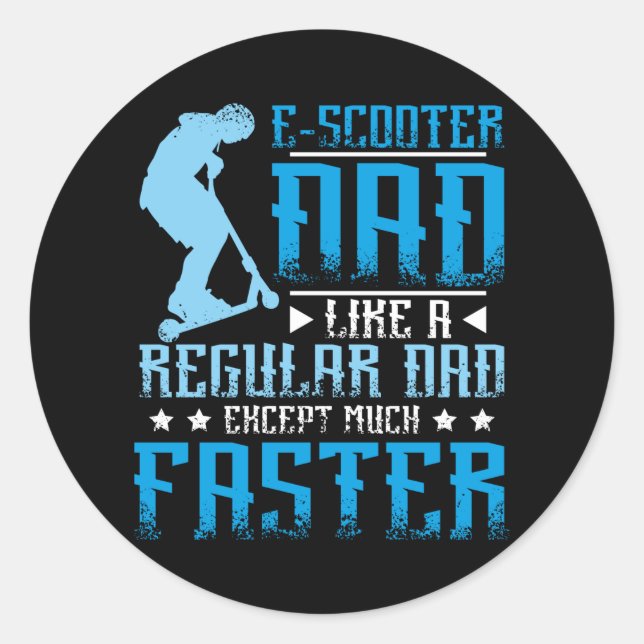 Sticker Rond E Scooter papa (Devant)