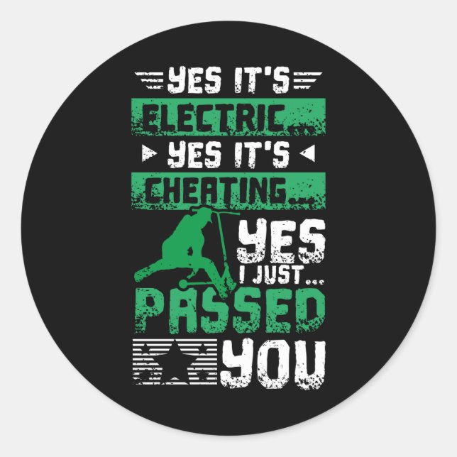 Sticker Rond E-scooter Vous A Passé (Devant)