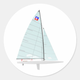 Sticker Rond E-scow Racing Sailboat onedesign Class