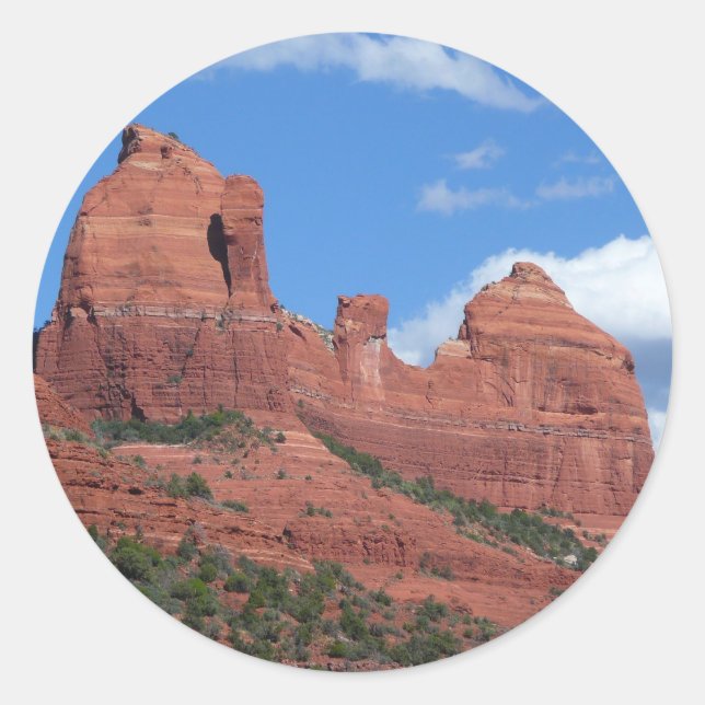 Sticker Rond Eagle Rock I Sedona Arizona Photographie de voyage (Devant)