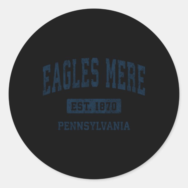 Sticker Rond Eagles Mere Pennsylvania Pa Sports sportifs (Devant)