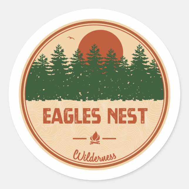 Sticker Rond Eagles Nest Wilderness Colorado (Devant)