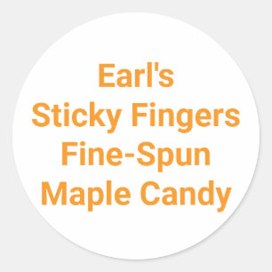 Sticker Rond Earl's Sticky Fingers Candy Hankamer Artjunkhaus