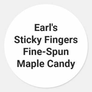 Sticker Rond Earl's Sticky Maple Candy Hankamer Artjunkhaus Yum