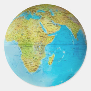 Sticker Rond Earth Globe 2