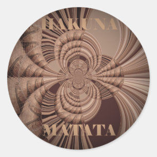 Sticker Rond Earthy Hakuna Matata