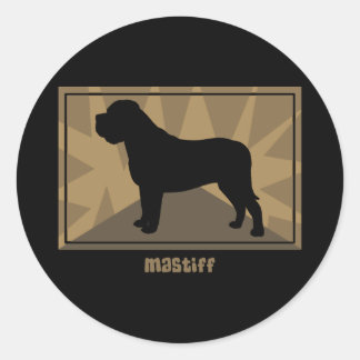 Sticker Rond Earthy Mastiff