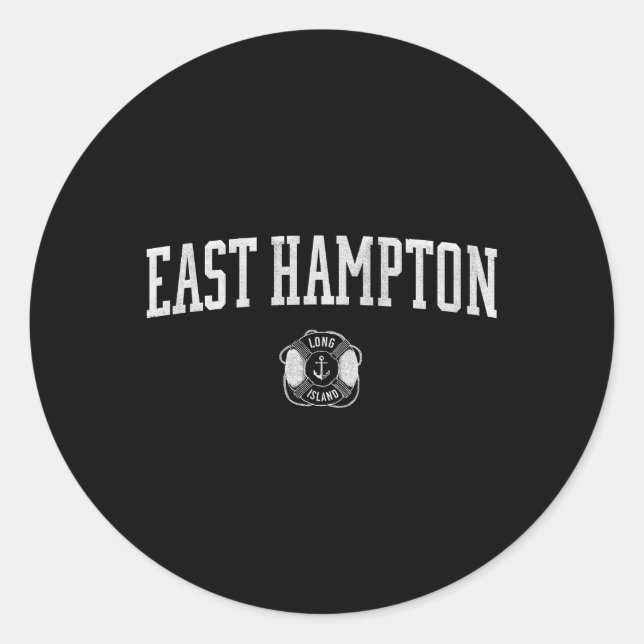 Sticker Rond East Hampton Long Island (Devant)