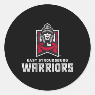 Sticker Rond East Stroudsburg Esu Guerriers Grande