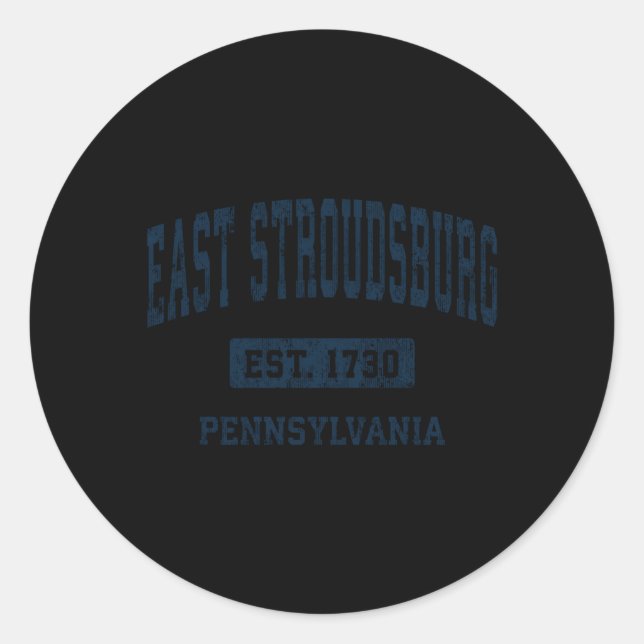 Sticker Rond East Stroudsburg Pennsylvanie Pa Sports sportifs D (Devant)