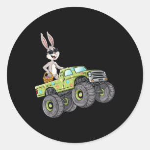 Sticker Rond Easter Rabbit équitation Monster Camion Fun Boys G