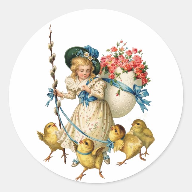 Sticker Rond Easter Splendor: Victorian (Devant)