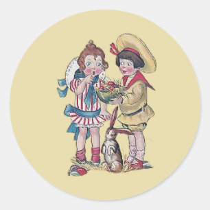 Sticker Rond EASTER ~WOW ! ENFANTS vintages 1911
