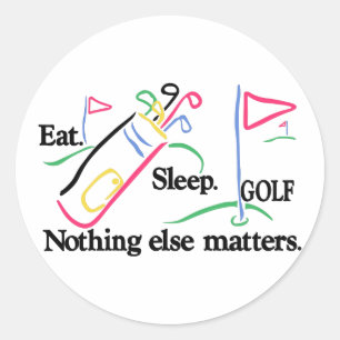Sticker Rond Eat Sleep Golf