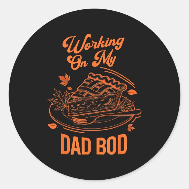 Sticker Rond Eating For Two Thanksgiving Couples Pregnancy Anno (Devant)