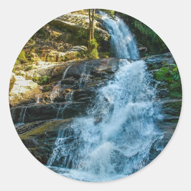 Sticker Rond Eau Cascade Nature Park Country Destinée (Devant)