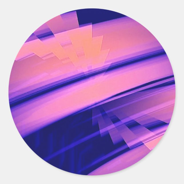 STICKER ROND EAU DE CHUTE ABSTRAITE (Devant)