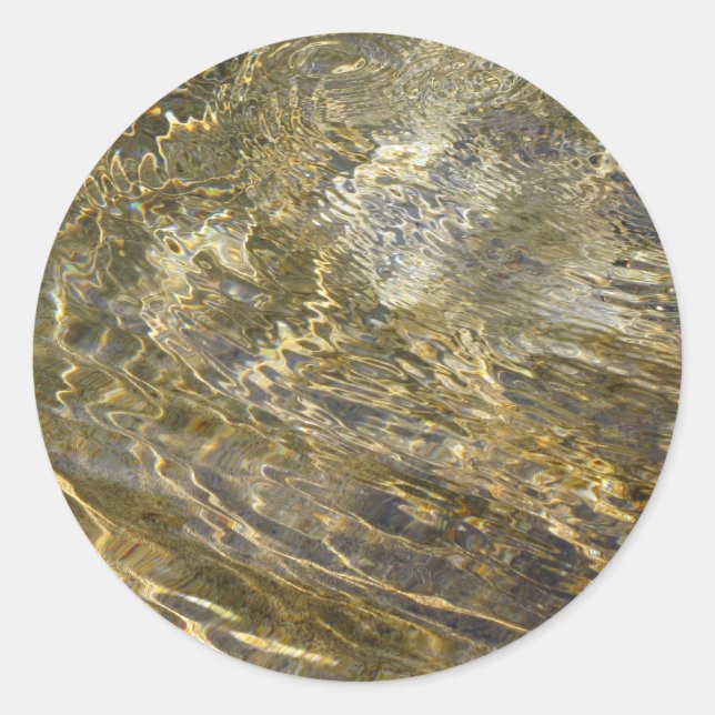 Sticker Rond Eau fontaine d'or (Devant)