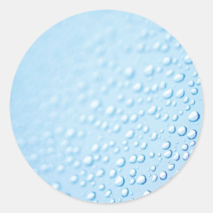 Sticker Rond Eau : goutte d'eau Pluie : Macro humidifiée Abstr