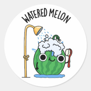 Sticker Rond Eau Melon Funny Watermelon Pun