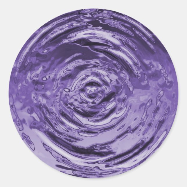 Sticker Rond Eau Violet (Devant)