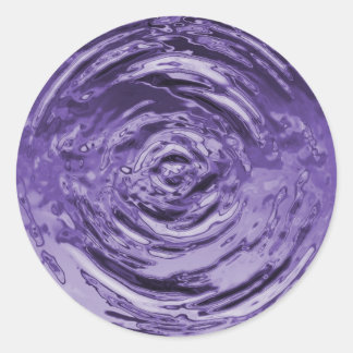Sticker Rond Eau Violet