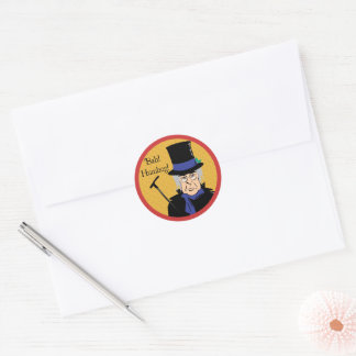 Sticker Rond Ebenezer Scrooge Bah ! Humbug !