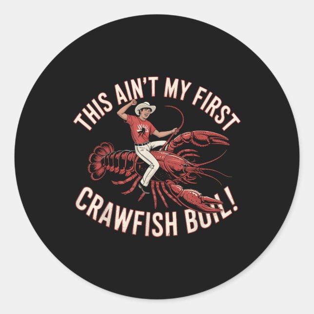 Sticker Rond Ébullition de l'écrevisse Ain' ; à mon premier  (Devant)