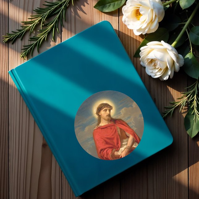 Sticker Rond Ecce homo, Otto Mengelberg, Religieux (Créateur téléchargé)