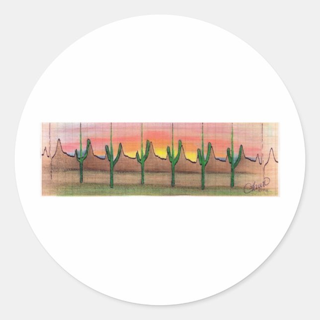 Sticker Rond ECGdesign (Devant)