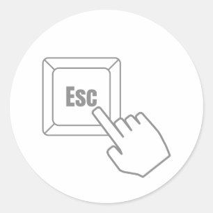 Sticker Rond Échapper à tout