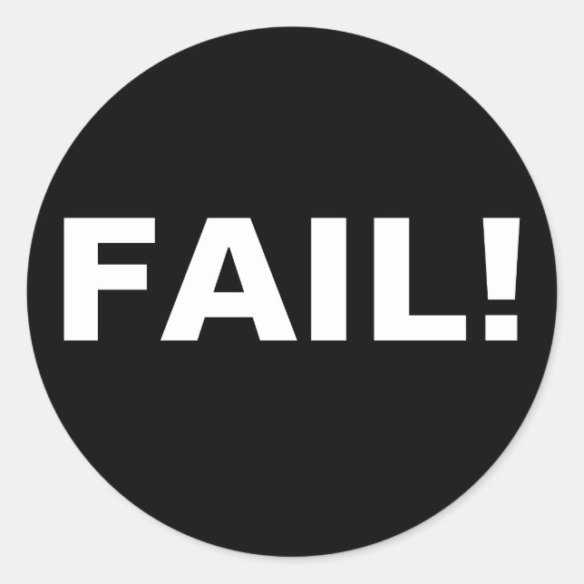 STICKER ROND ÉCHEC ! (Devant)