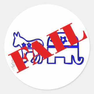 Sticker Rond Échec du système à deux parties