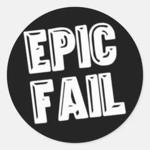 Sticker Rond Échec épique