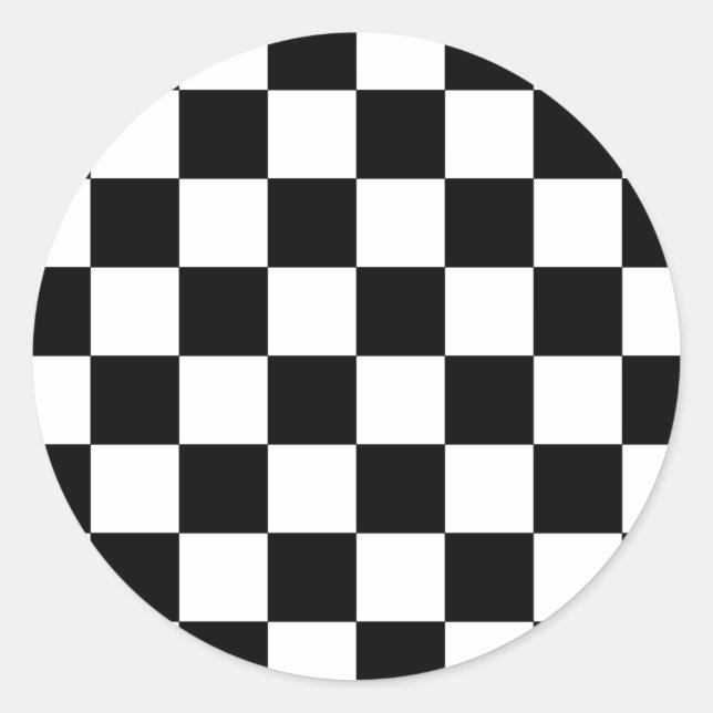 Sticker Rond Échecboard (Devant)