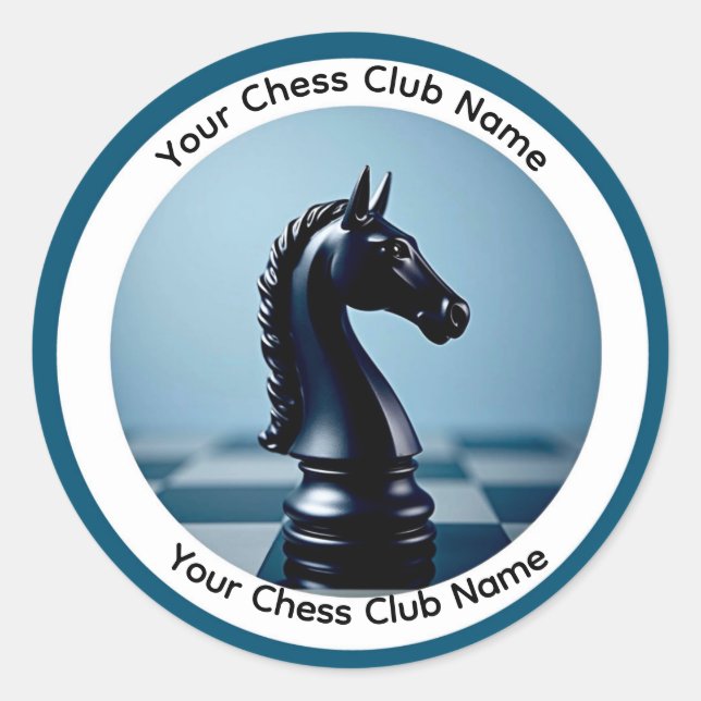 Sticker Rond Échecs (Devant)