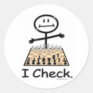 Sticker Rond Échecs