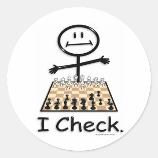 Sticker Rond Échecs